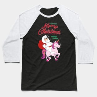 Funny Unicorn Santa Claus Christmas Xmas Gifts Baseball T-Shirt